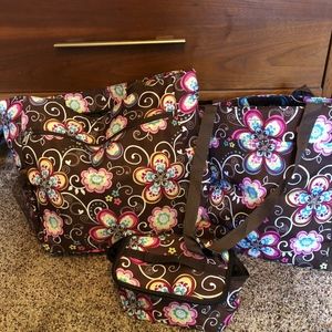 Floral handbags 3 sizes